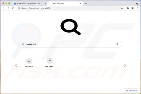 Porywacz przeglądarki Bar1 New Tab (Mac)