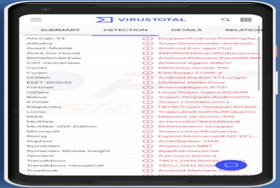 Malware otwierające tylne drzwi Wroba (Android)