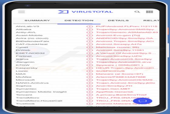 Malware SMSSpy (Android)