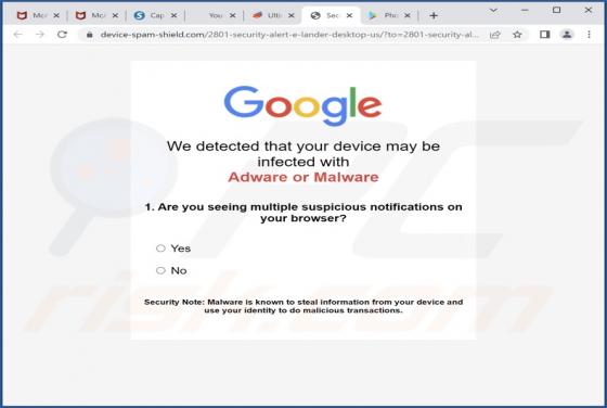 Oszustwo POP-UP Chrome Is Infected With Trojan:SLocker
