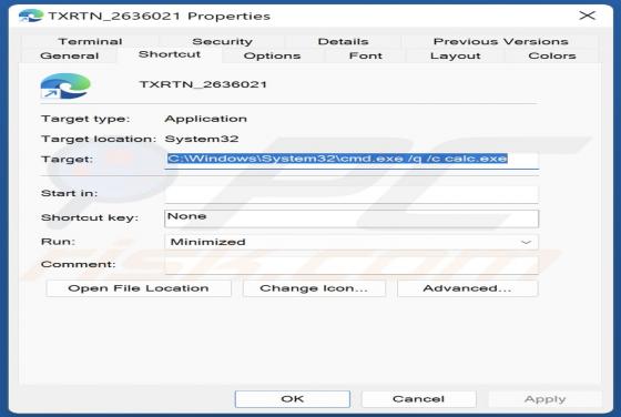 Malware Windows Calculator