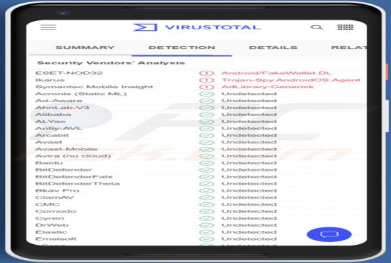 Malware aplikacja Trust Wallet (Android)