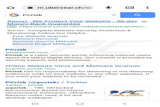 Przekierowanie ubersear.ch (Android)