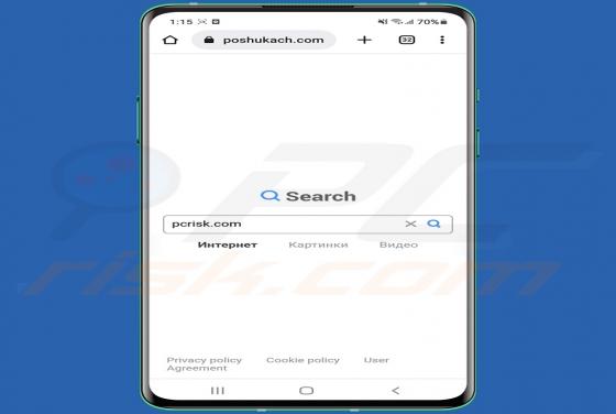 Przekierowanie poshukach.com (Android)