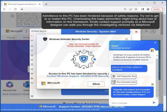 Oszustwo POP-UP Admittance To This PC Has Been Hindered
