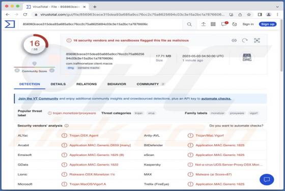 Malware TrafficStealer (Mac)