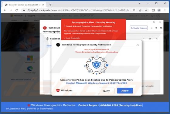 Oszustwo POP-UP Clop Ransomware.dll