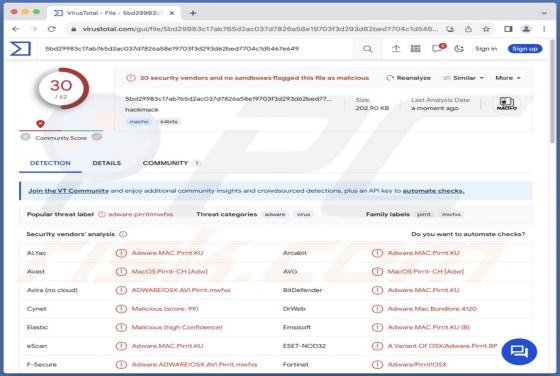 Adware Hackmack.app (Mac)