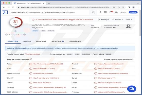 Adware app_assistant (Mac)