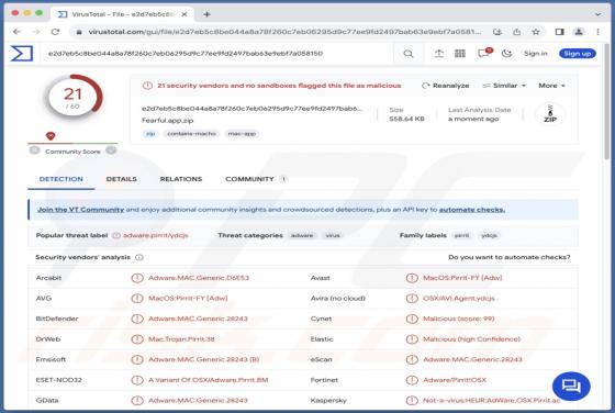 Adware Fearful.app (Mac)