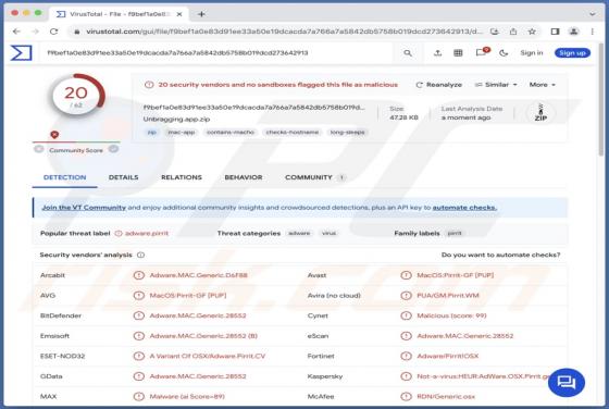 Adware Unbragging.app (Mac)