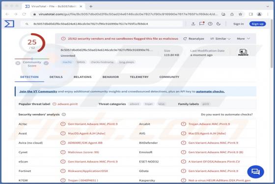 Adware Unrented.app (Mac)