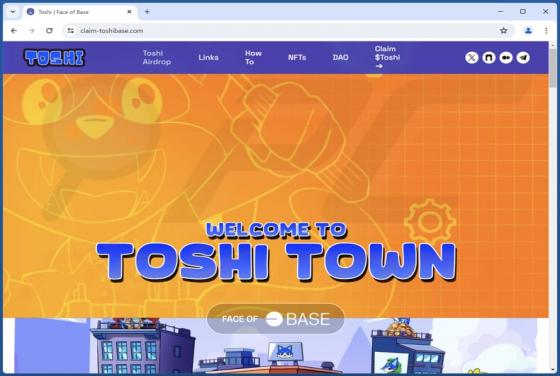 Oszustwo CLAIM FREE $TOSHI