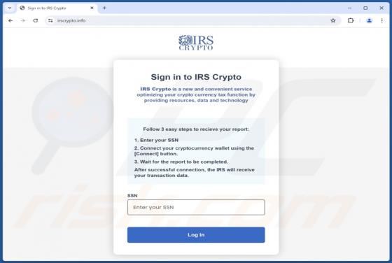 Oszustwo IRS Crypto