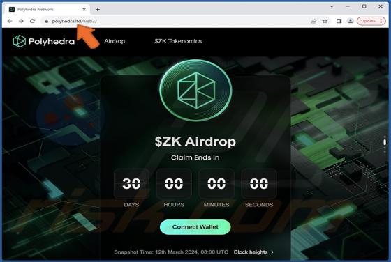 Fałszywe oszustwo Polyhedra Network $ZK Airdrop
