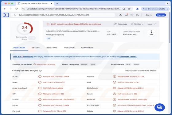 Wrongfully.app Adware (Mac)