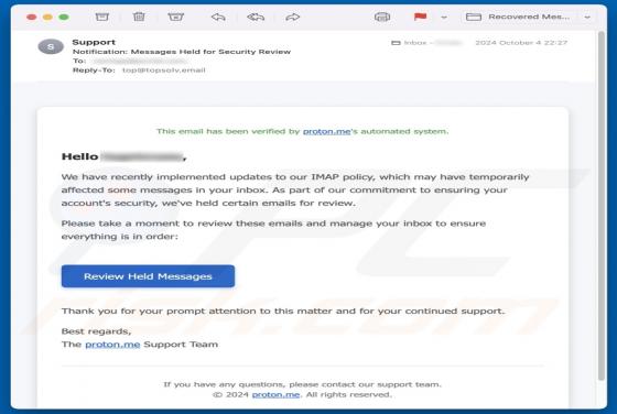 Oszustwo Email Proton.me