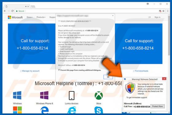 Warning! Malware Detected! Oszustwo