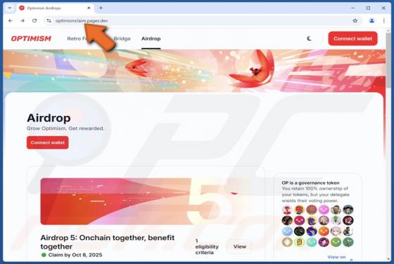 OPTIMISM Airdrop Oszustwo