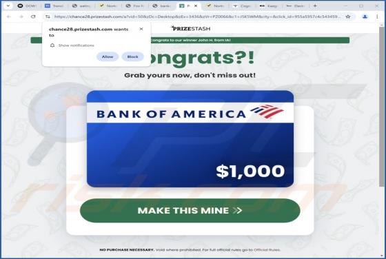 Prizestash.com Reklamy