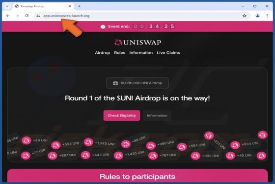 Uniswap ($UNI) Airdrop Oszustwo
