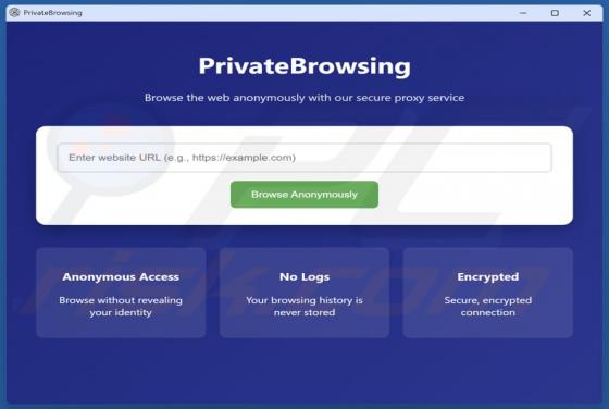 PrivateBrowsing potencjalnie niechciana aplikacja
