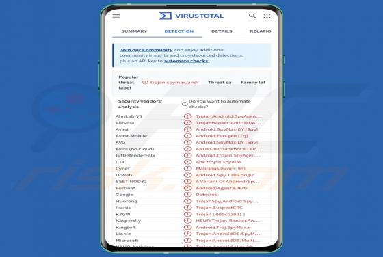 Trojan bankowy Datzbro (Android)