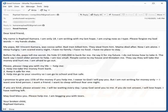 Oszustwo e-mailowe Older Person To Retrieve Money From The Bank