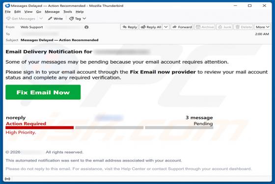 Email Delivery Notification oszustwo