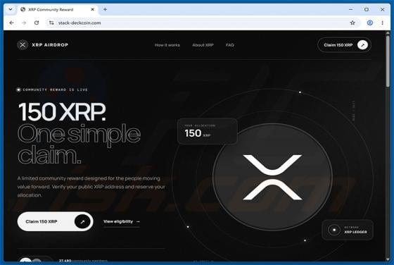 XRP Ledger Airdrop oszustwo