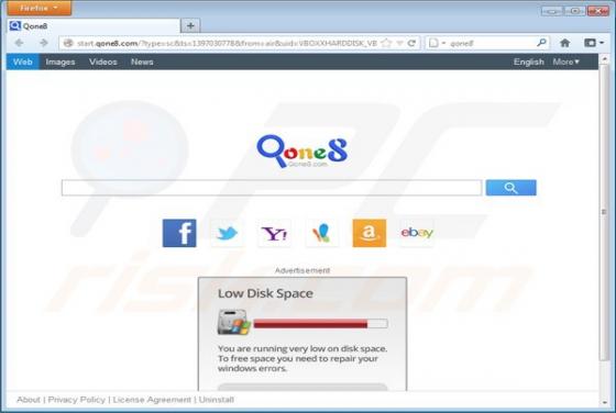 Porywacz przeglądarki Start.qone8.com
