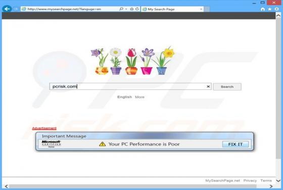 Porywacz przeglądarki MySearchPage.net