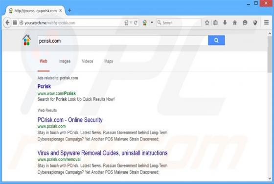 Przekierowanie yousearch.me