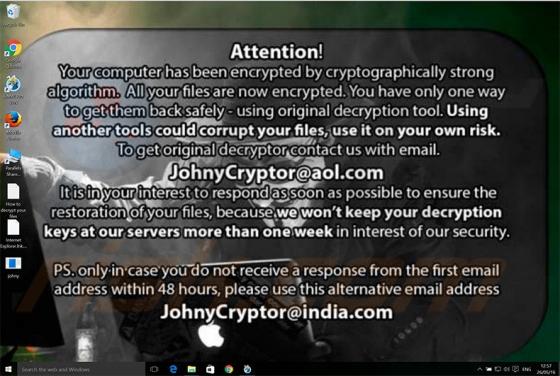 Ransomware JohnyCryptor [Zaktualizowany]