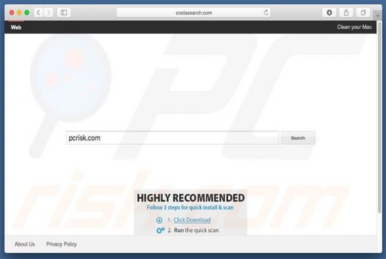 Przekierowanie coolasearch.com (Mac)