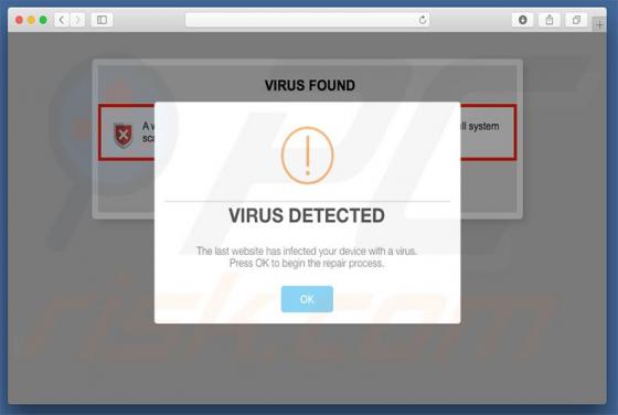 Oszustwo Virus Found (Mac)
