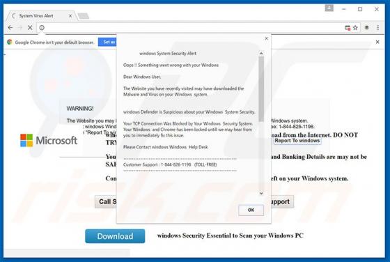 Oszustwo Windows Security Alert