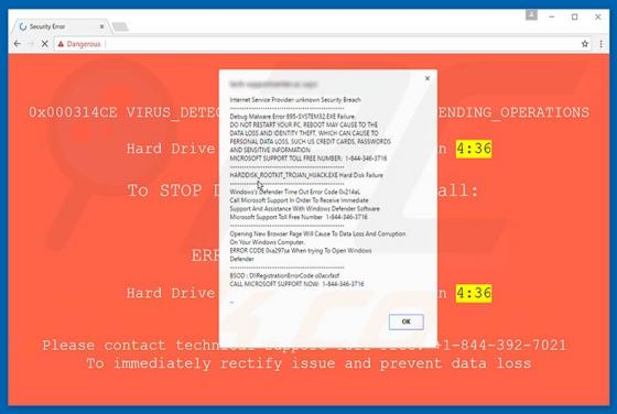Oszustwo Unknown Security Breach