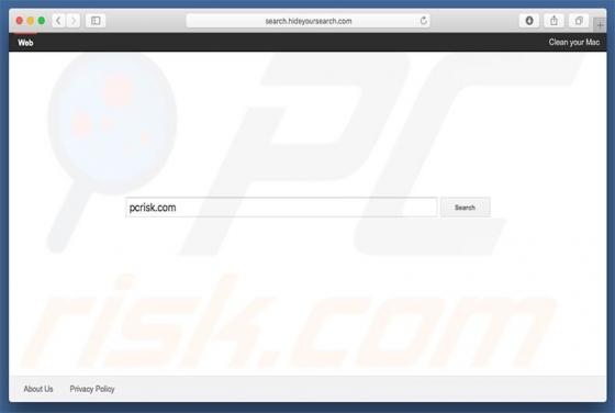 Przekierowanie search.hideyoursearch.com (Mac)