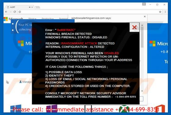 Oszustwo Suspicious Ransomware Activity
