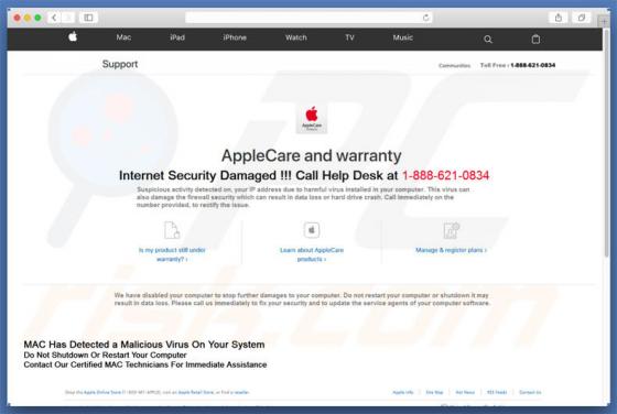 Oszustwo AppleCare And Warranty (Mac)