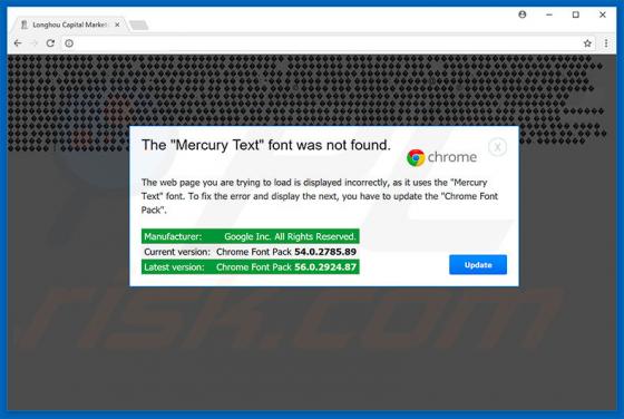 Oszustwo Mercury Text Font Was Not Found Scam