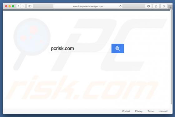 Przekierowanie search.anysearchmanager.com (Mac)