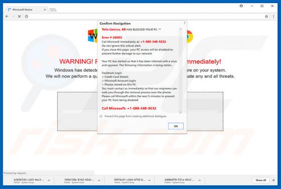Oszustwo ISP HAS BLOCKED YOUR PC