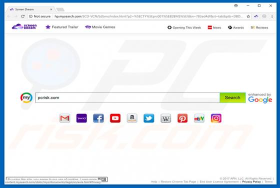 Przekierowanie hp.mysearch.com