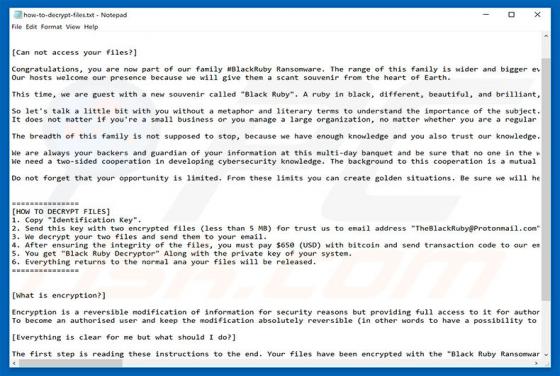 Ransomware BlackRuby