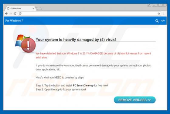 Oszustwo Your System Is Heavily Damaged By (4) Virus