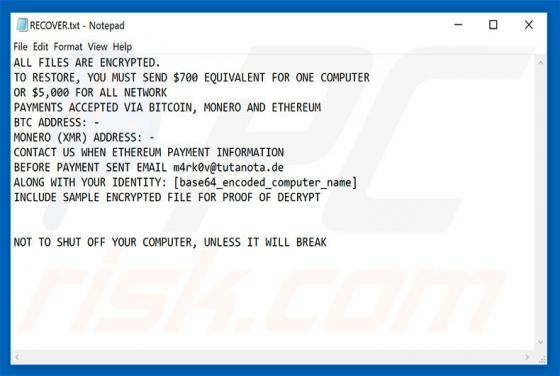 Ransomware PLANETARY
