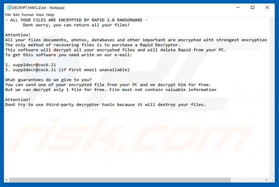 Ransomware Rapid 2.0