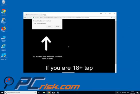 Oszustwo Allow Website Notifications POP-UP